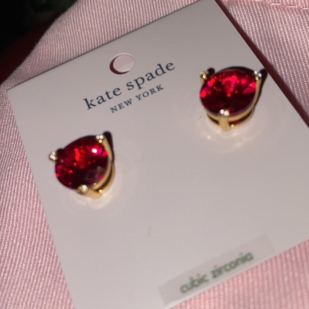 NEW Kate spade festive red earrings/studs - Picture 4 of 5